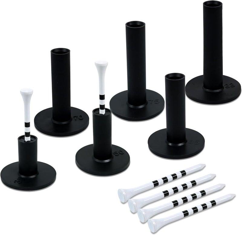 TROLLBIRD Premium Rubber Golf Tees for Mats Golf Tee Holder for Driving Range Simulator Hitting Mats and Outdoor Training 6 Sizes Rubber Tees & 6pcs 3-1/4 Tees (12 Pcs) - Image 1